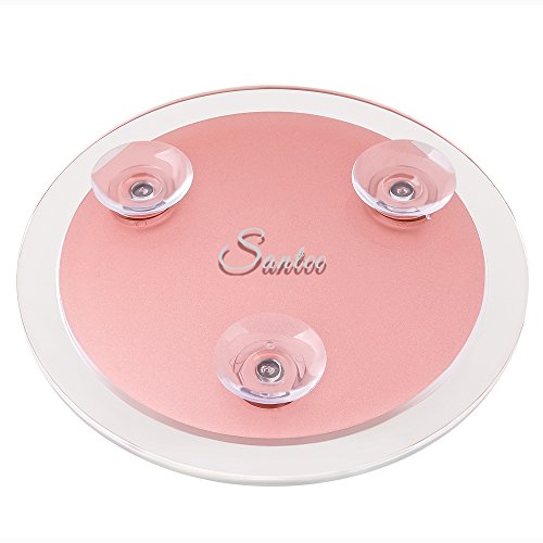 SANTOO 10X Magnifying Mirror - with 3 Mounting Suction Cups - Used for Precise Makeup - Eyebrows/Tweezing - Blackhead/Blemish Removal - Bathroom/Travel Makeup Mirror - 6 Inch Round - color: 10x