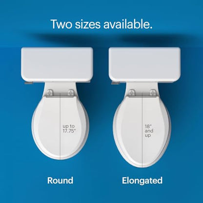 Brondell Bidet Toilet Seat, Non-Electric Swash Ecoseat, Fits Elongated Toilets, White - Dual Temperature, Dual Nozzle System - Bidet with Easy Installation - size: Elongated, style: S102 - warm water