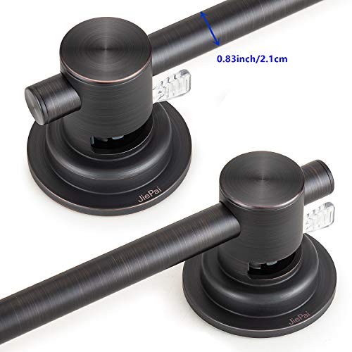 JiePai 24 inch Suction Cup Towel Bar,Towel Racks for Bath,Oil Rubbed Bronze | Vacuum Suction,No Drill,Removable,Heavy Duty Wall Mount ,For Smooth Surfaces,for Bathroom & Kitchen - color: Suction Towel Bar-24 Inch Rubbed Bronze