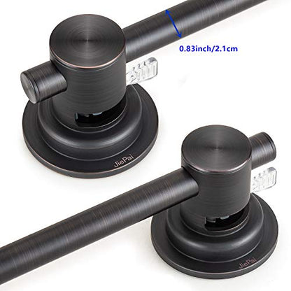 JiePai 24 inch Suction Cup Towel Bar,Towel Racks for Bath,Oil Rubbed Bronze | Vacuum Suction,No Drill,Removable,Heavy Duty Wall Mount ,For Smooth Surfaces,for Bathroom & Kitchen - color: Suction Towel Bar-24 Inch Rubbed Bronze