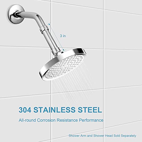 OFFO Shower Head Extension Arm, Shower Arm Extension Shower Head Extender Made of 304 Stainless Steel Shower Pipe Extension, Chrome 3 in - color: Chrome, style: 3 in
