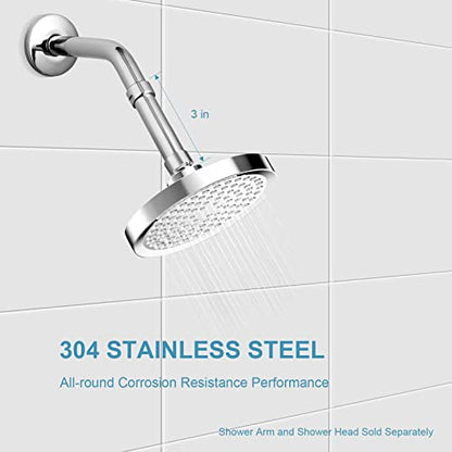 OFFO Shower Head Extension Arm, Shower Arm Extension Shower Head Extender Made of 304 Stainless Steel Shower Pipe Extension, Chrome 3 in - color: Chrome, style: 3 in