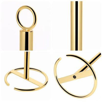 NearMoon Bath Toilet Paper Holder Stand, Freestanding Tissue Paper Storage with Reserve, Space Toilet 4 Rolls Holder for Bathroom/Kitchen Countertop-All Metal (2 Pack, Chrome Gold) - color: Chrome Gold