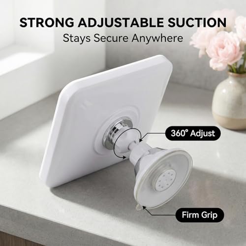 10X Magnifying Lighted Makeup Mirror with 360° Swivel, Suction Cup Vanity Mirror for Bathroom & Makeup