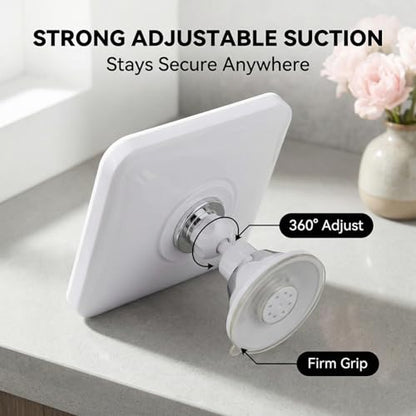 10X Magnifying Lighted Makeup Mirror with 360° Swivel, Suction Cup Vanity Mirror for Bathroom & Makeup