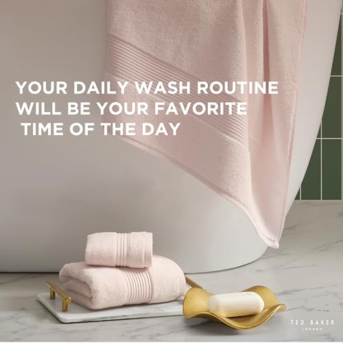 Ted Baker 8-Pc Towel Set, 2 Bath 2 Hand 4 Washcloths 100% Cotton Blush Pink - color: Blush, size: 8 pc Towel Set - 2 Bath, 2 Hand, 4 Washcloths