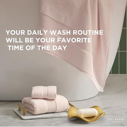Ted Baker 8-Pc Towel Set, 2 Bath 2 Hand 4 Washcloths 100% Cotton Blush Pink - color: Blush, size: 8 pc Towel Set - 2 Bath, 2 Hand, 4 Washcloths