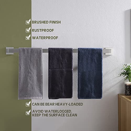 KOKOSIRI 32-Inch Single Towel Bar, Bathroom Kitchen Towel Holder, Wall Mounted SUS304 Stainless Steel Towel Rack, Brushed Nickel, B4003BR-L32 - color: Brushed Steel, size: 32-Inch