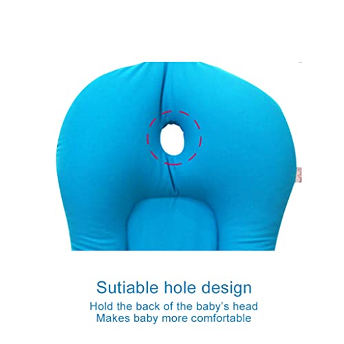Baby Bath Mat, KAKIBLIN Baby Bath Cushion Soft Anti-Slip Bath Pad 0-6 Month Infant Bath Pillow, Blue - color: Blue