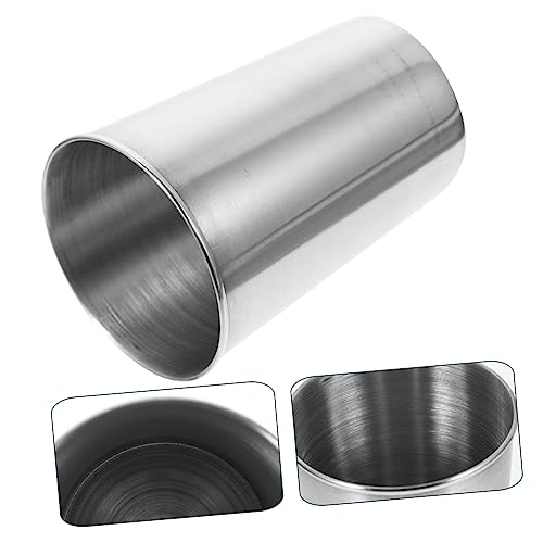 Alipis Stainless Steel Water Cup Tumbler for Beverages Toothbrush Holder and More Multi Use Drinking Cup for Home Washroom and Parties Sleek Silver Design