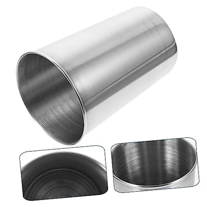 Alipis Stainless Steel Water Cup Tumbler for Beverages Toothbrush Holder and More Multi Use Drinking Cup for Home Washroom and Parties Sleek Silver Design