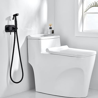Matte Black Bidet Sprayer for Toilet, Hot and Cold | Warm Water, Hot and Cold Mixing Valve, Handheld, Bidet Attachment