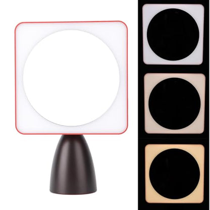 Yosoo 30x Magnifying Mirror with Light, Large 6' Lighted 30x Magnified Mirror with Suction Cups & Table Stand, Lighted Makeup Mirror with 12 Brightness Levels, 360° Rotation (Red Black) - color: Red Black