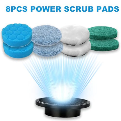 Brush Heads Set, 9 Pack 4 inches Cordless Electric Spin Scrubber Replaceable Brush Heads for Household Cleaning Brushes/Bathroom/Floor/Tile/Car - style: 9 PACK