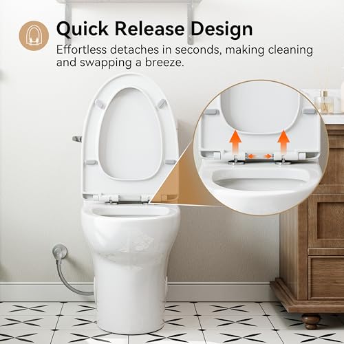 HOROW One-Piece Elongated Toilet, 1.28 GPF High Efficiency, Easy Cleaning Design, Left-Hand Flush Lever, Soft-Close Seat, Compact Modern Bathroom Toilet, 12'' Rough-In, White Ceramic Bowl - color: White with Single Flush, size: 12" rough in