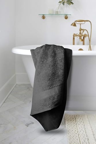 Luxury Bath Towels Set of 4 (27” x 54”) | Towels for Bathroom | Super Soft | Highly Absorbent Towels for Home, Spa, Gym (Grey) - color: Grey