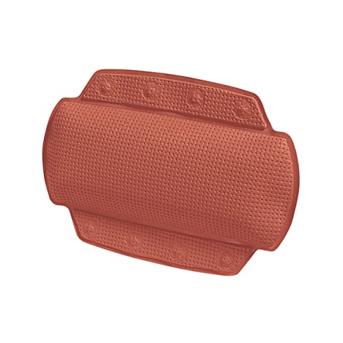 Spirella - Alaska Bath Cushion Terracotta Red with 8 Suction Cups Antibacterial - Non-Slip Washable - 23 x 32 cm - color: Terracotta, size: 23 x 32 cm