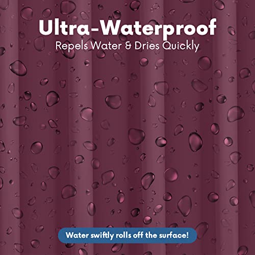 No Smell Shower Curtain Liner 72x72 Dark Purple - PEVA Plastic Shower Curtain for Bathroom, PVC-Free Waterproof Purple Shower Liner with Metal Grommets and Magnet-Weighted Bottom Hem - Washable Liner - color: Dark Purple