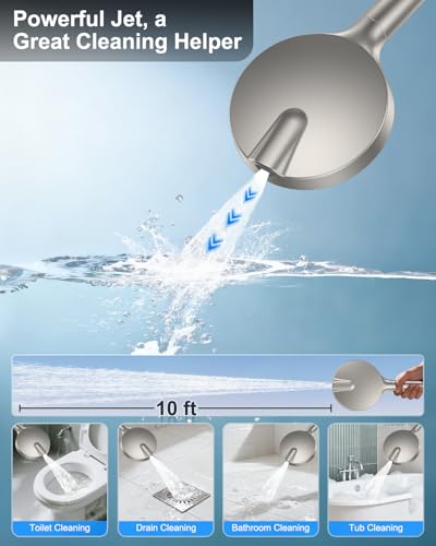 KOJOX Brushed Nickel Dual Shower Head System – 11" Ceiling Rainfall + 6" Wall Mount Heads, 6-Mode Handheld Spray, Push-Button Diverter Faucet Set - color: Brushed Nickel, size: 6''+11''