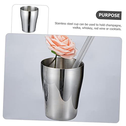 PRETYZOOM Stainless Steel Rinsing Cup Multi Function Mouth Cup for Brushing Teeth Camping Daily Use Elegant Design Easy to Clean for Any Beverage