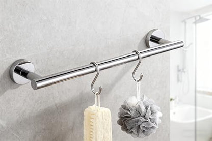SEIDO 9 Inch Polished Chrome Towel Bar for Bathroom & Kitchen, Space-Saving Small Hand Towel Bar w/ 6.7" Usable, 304 Stainless Steel Chrome Towel Rack Holder Wall Mount, No-Assembly & All Hardware - color: Polished Chrome, size: 9 Inch
