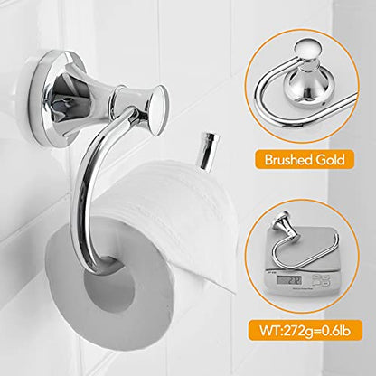 Toilet Paper Holder Wall Mount Bathroom Tissue Holder Polished Chrome | Pivoting Tissue Roll Holder, High Quality Stainless Steel Hand Towel Ring Rustproof, Bathroom Accessories,Toilet Storage - color: Polished Chrome