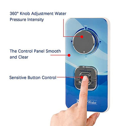 Non-Electric Mechanical Bidet for Toilet with Self Cleaning Dual Nozzle(Frontal & Rear Wash) Adjustable Water Pressure, Fresh Water Bidet Toilet Seat Attachment