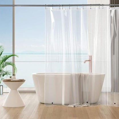 54x78 Stall Shower Curtain Liner, Clear Plastic 8G Heavy Duty Thick Waterproof 54 x 78 Shower Curtain with 3 Weighted Magnets and 9 Rustproof Grommets - color: 8g-clear, size: 54"W x 78"L (Pack of 1)