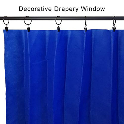 40 Pack Curtain Rings with Clips, Drapery Clips with Rings, Drapes Rings 1.26 in Interior Diameter, Fits up to 1 in Curtain Rod, Black - color: Black, size: 1.26" I D 40 Pack