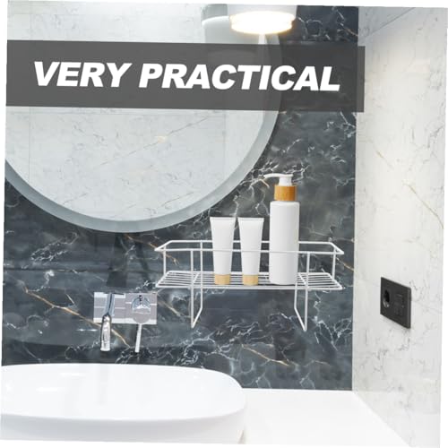 Bathroom Over Toilet Storage Shelf Wall Mounted Organizer Rack for Toiletries Accessories Multi Use Bathroom Supply Shelf Easy to Install Finish