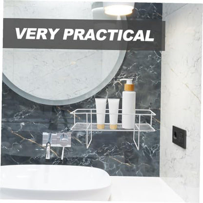 Bathroom Over Toilet Storage Shelf Wall Mounted Organizer Rack for Toiletries Accessories Multi Use Bathroom Supply Shelf Easy to Install Finish