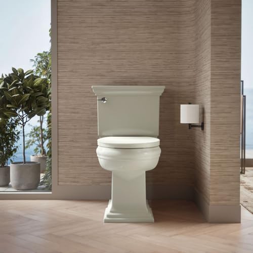 KOHLER K-26801-NY Impro ReadyLatch Quiet Close Elongated Toilet Seat, Dune, Grip-Tight Hardware, Quiet-close Lid Prevents Slamming (Pack of 2) - color: Dune, size: Elongated (Pack of 2)
