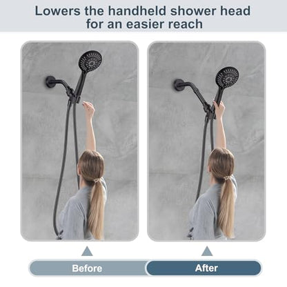 BRIGHT SHOWERS Shower Arm Extender for Rain and Handheld Shower Head, 4 Inch Shower Head Extension Arm, Shower Pipe Extension for Extending or Lowering Showerhead, Oil-Rubbed Bronze - color: Oil Rubbed Bronze, style: 4 Inch Extension