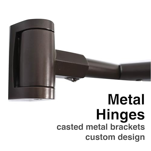 JS Jackson Supplies Double Curved Shower Rod, Metal Construction, Adjustable Between 44 to 70 Inches, Aluminum Rods and Zinc Mounting Hardware, Quality Modern Bathware, Oil Rubbed Bronze Finish - color: Oil Rubbed Bronze