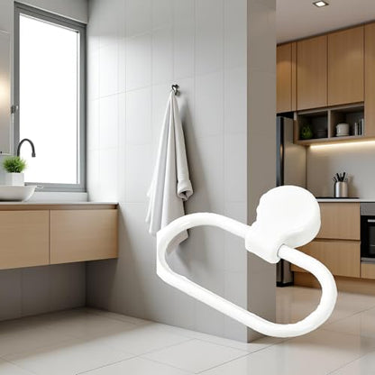 White Towel Ring Towel Rack Hand Holder for Bathroom Self Adhesive Non Punching Adhesive Towel Ring Kitchen Cloth Hanger Bath Towel Bars