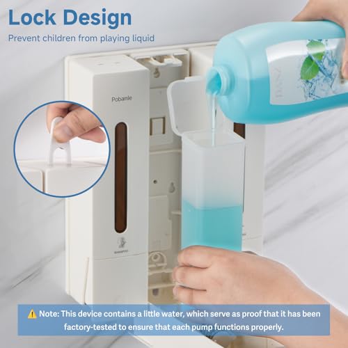 Shampoo and Conditioner Dispenser - Shower Soap Dispenser Wall Mounted No Drill - Shampoo Conditioner Body Wash Dispenser 3 Chamber - Easy Install for Bathroom Hotel White 1200ml - color: White 3 Chamber
