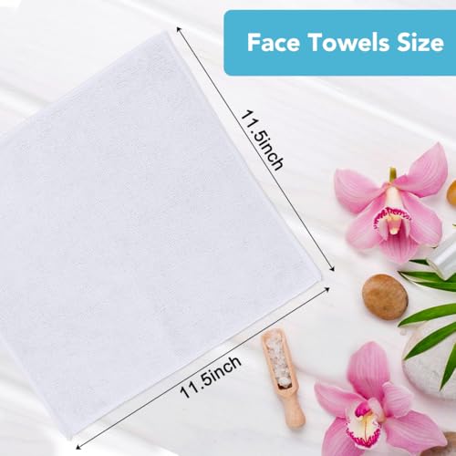 Orighty Wash Cloths, Face Towels 12x12 Inch 20 Pack | Soft Quick-drying White Washcloths, Multi-Purpose Microfiber Face Cloths for Bathroom, Gym, Spa, Hotel, Travel - color: White