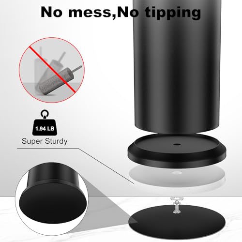 Black Toilet Brush and Holder，Extra Long Handled Toilet Brush for Bathroom，Stainless Steel Heavy Duty Toilet Bowl Brush,Removable Inner Bowl,Deep Cleaning Dense Bristles Cleaner Brush -Space Saving - color: Black
