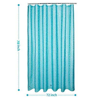 Bostofy Waterproof and Plastic Shower Curtain Liner 8G EVA Thick Shower Curtain 72" Width x 78" Lenght,Fits Any Bathroom,Durable and Easy to Clean - color: Teal Stone, size: 72"W x 78"L (Pack of 1)