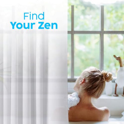 ZENO Clear Shower Curtain Liner – 72" x 72" Premium PEVA Liner with Rustproof Grommets & 3 Magnets – Waterproof, Lightweight Bathroom Curtain Set - color: Clear