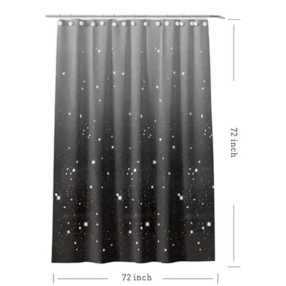 TIKABC Shower Curtain Liner, 4G PEVA Shower Liner, Plastic Waterproof Shower Curtains, with Grommet Holes and 3 Magnetic Weights(Gradient Black) - color: Gradient Black