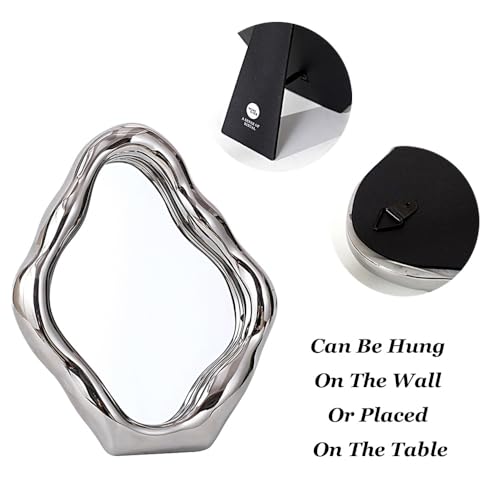Ceramic Makeup Mirror, Desktop Vanity Mirror, Decorative Wall Mirror, Freestanding Movable Table Mirror