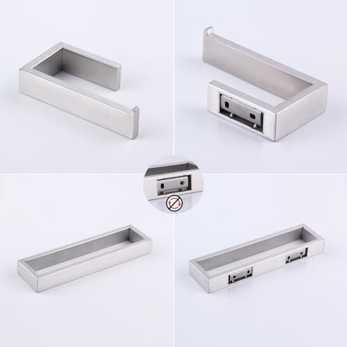 GERZWY Contemporary Stainless Steel Wall Mounted 2-Piece Bathroom Hardware Set - Towel Rings Toilet Paper Holder, Brushed Finish HG1708-2LS - color: Brushed