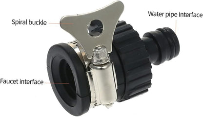 1 Set Black Universal Water Quick Faucet Adapter Tap Connection Garden Hose Pipe Fitting, Garden Hose Parts and Connectors, Hose Connectors and Accessories