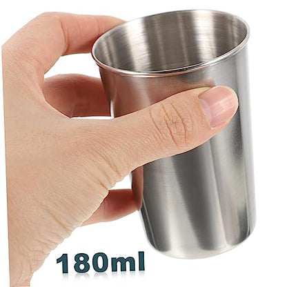 Toothbrush Tumbler Cup Stainless Steel Reusable Mouthwash Cup Water Tumbler Beverage Home Bathroom