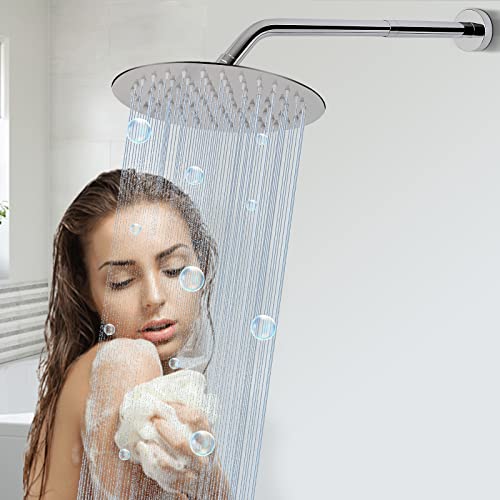 Shower Head Extension Arm, Shower Extender Water Outlet- Lowers Existing, Shower Pipe Extension for Bathroom, Made of Solid Metal Stainless Steel(6 Inch, Chrome Finish) - color: Chrome Finish, style: 6 Inch