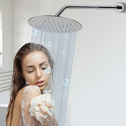 Shower Head Extension Arm, Shower Extender Water Outlet- Lowers Existing, Shower Pipe Extension for Bathroom, Made of Solid Metal Stainless Steel(6 Inch, Chrome Finish) - color: Chrome Finish, style: 6 Inch