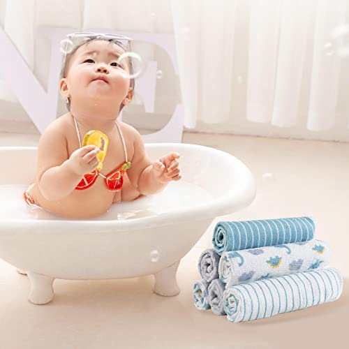 Softan Baby Washcloths, 24Pack Baby Wash Cloths Extra Soft & Ultra Absorbent, Baby Towels and Washcloths Face Towel Unisex for Boys Girls Face & Body, Washclothes Gentle on Sensitive Skin, 9''x 9'' - color: Dinosaur