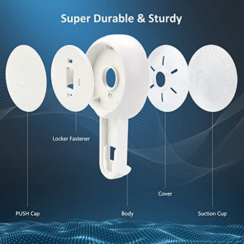 TAILI Suction Cup Toothbrush Holders for Bathroom Wall Mounted, White | Shower Toothbrush and Toothpaste Holder, Drill-Free 1S Installtion, Removable Powerful Suction Cup Organizer, Self-draining - color: White