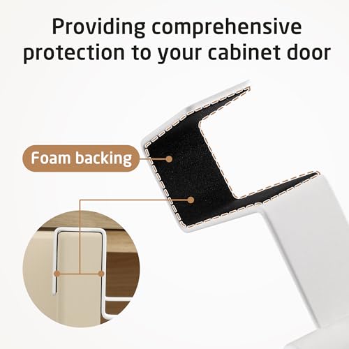 KES Over Cabinet Door Towel Bar Fit 1" Thick, Kitchen Towel Holder, White | Anti-Wobble Stable Fit, Scratchproof, Kitchen Towel Rack for Dish Hand Towels, Cabinet Towel Holder, 2 Pack, KTH500S26-WH-P2 - color: White